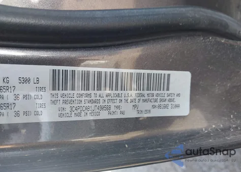 2018 Dodge Journey Se from USA, damaged, VIN 3C4PDCAB1JT490568